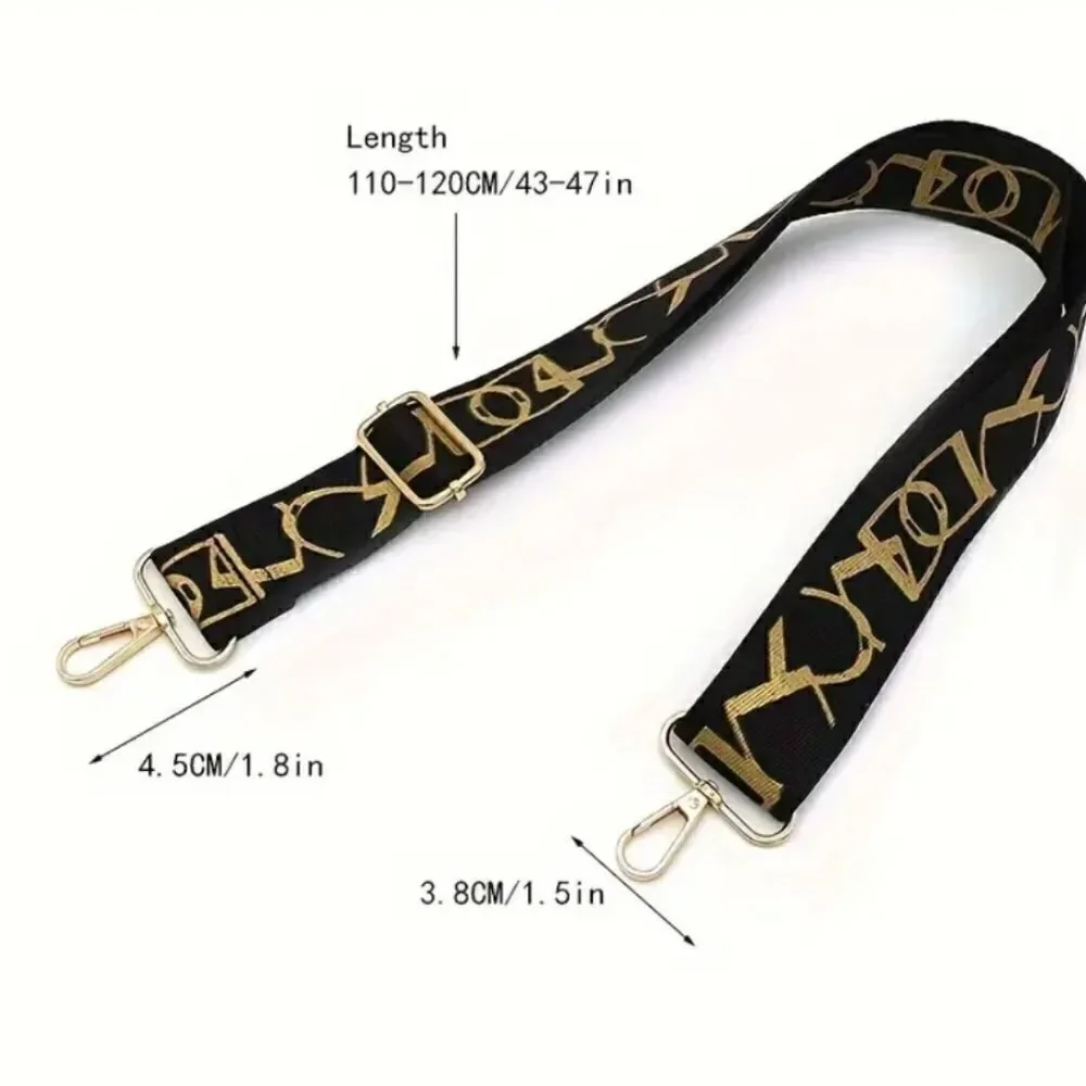 Adjustable Crossbody Bag Strap, Fashion Geometric Pattern Strap a…